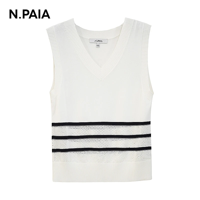 【可可专属】N.PAIA恩派春夏拼色打底衫吊带背心女XNJEA9006A