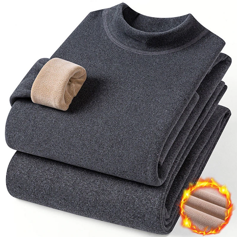 保暖内衣套装男女士加绒加厚防寒仿羊羔绒中老年内搭贴身秋衣秋裤