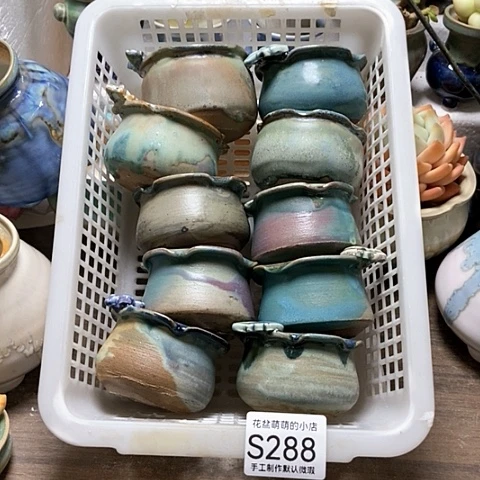 紫砂花盆288微瑕品口径5到5.5左右