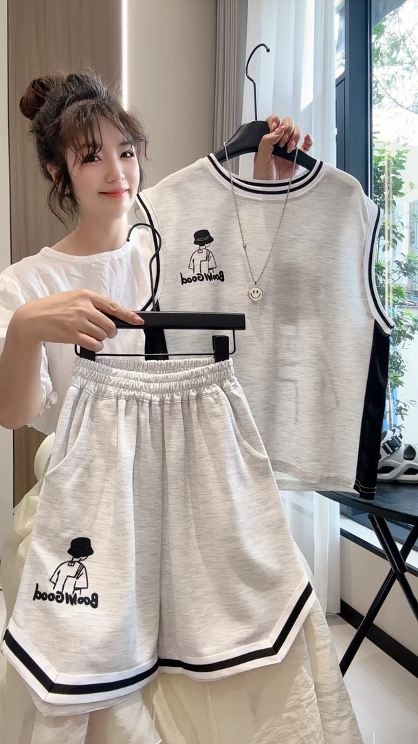 男童夏装套装2025新款大儿童夏季无袖衣服潮帅气薄款时髦男孩夏款