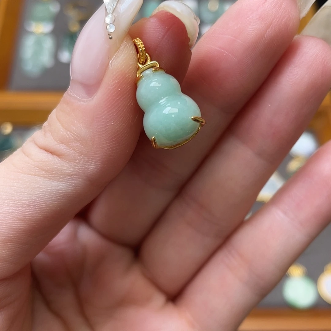 翡翠银S925镶嵌吊坠(不含链)