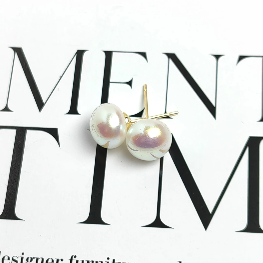 铜合金仿珍珠耳饰 135 法式经典耳钉经典设计优雅耳饰