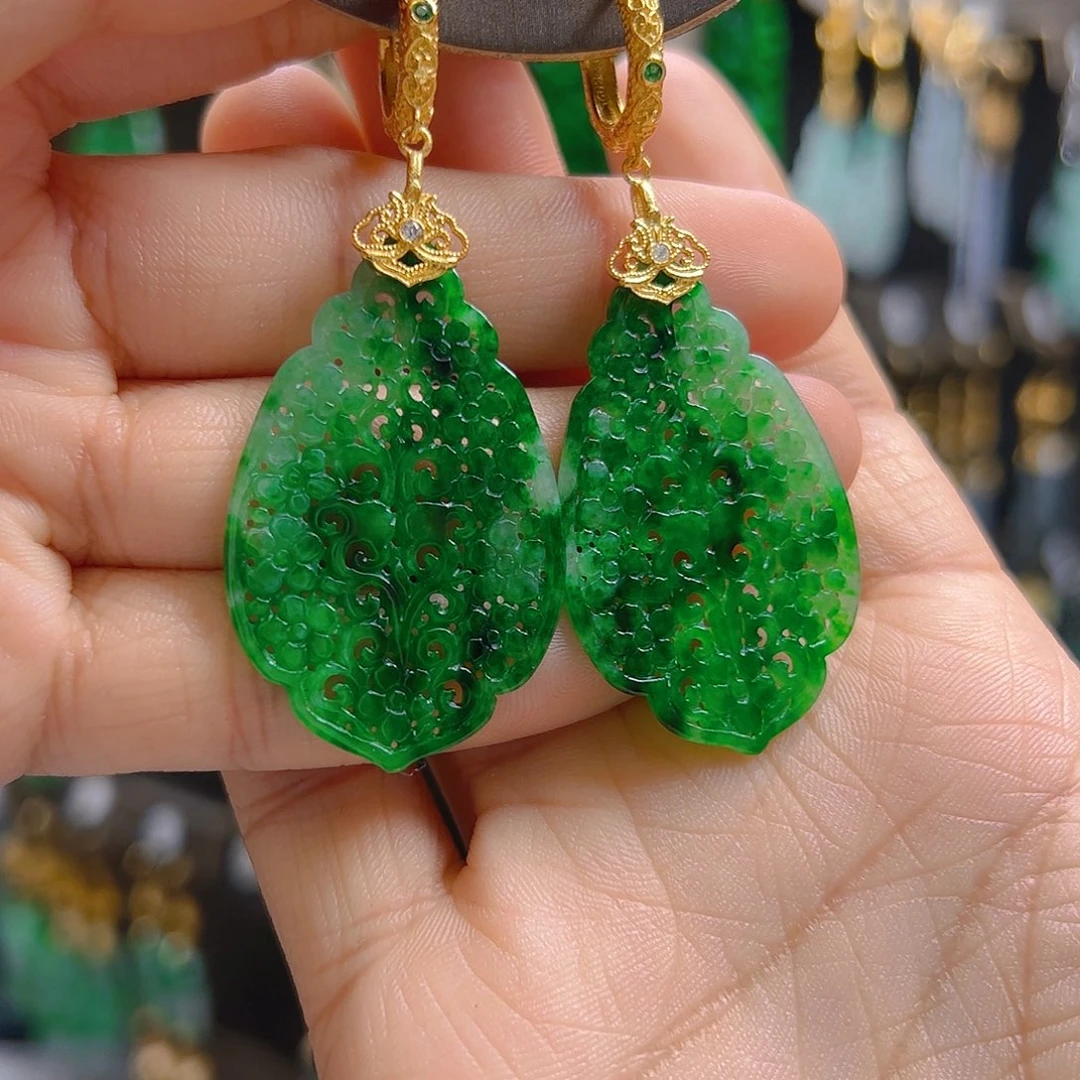 未镶嵌翡翠耳饰短*