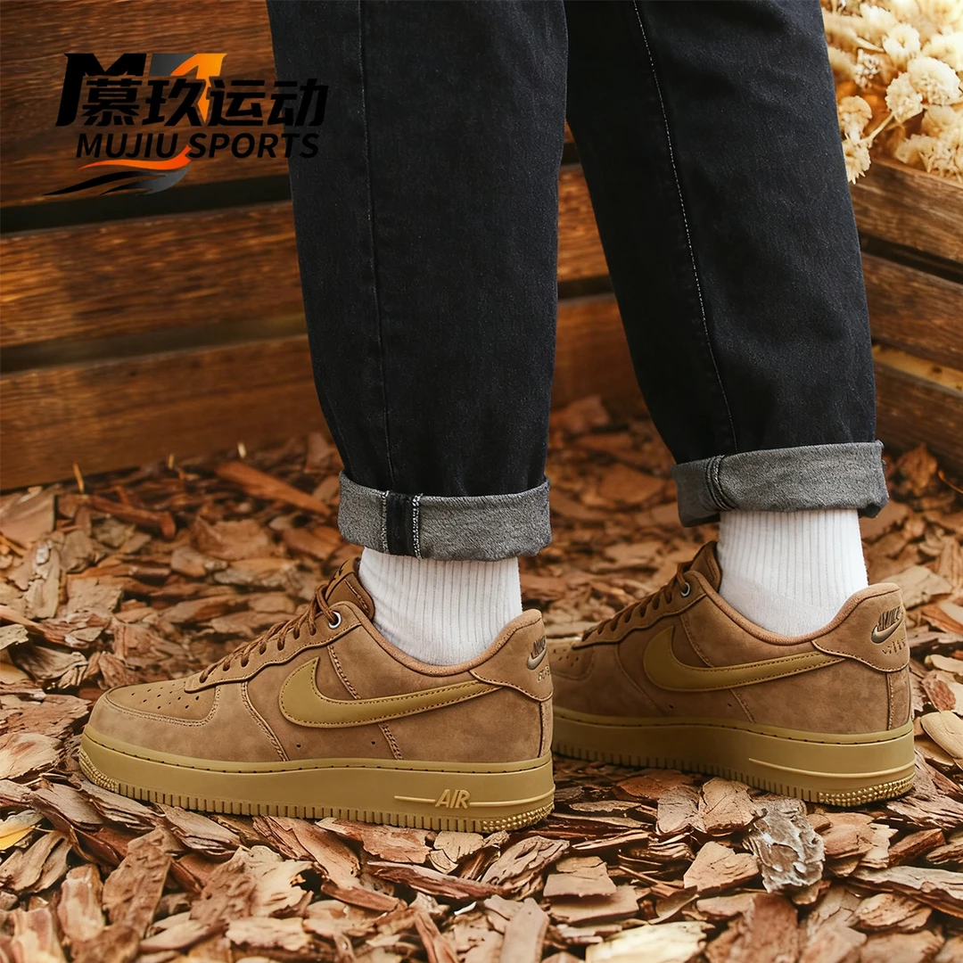 空军一号小麦棕男鞋AirForce1低帮板鞋男生鞋子运动风CJ9179-200