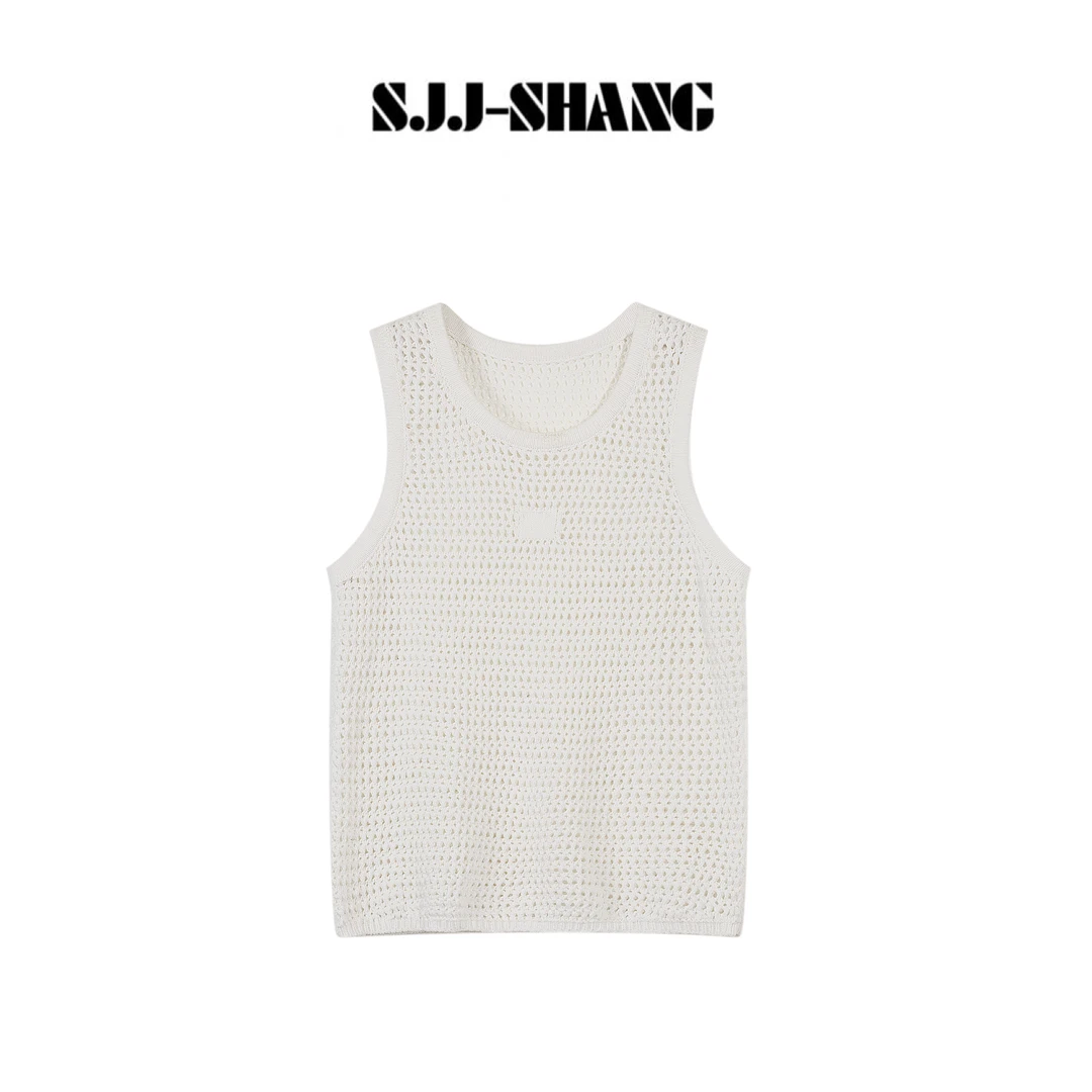 SJJ-SHANG【奥奥背心】25ss新款满分棉刺绣显瘦质感背心q134512p