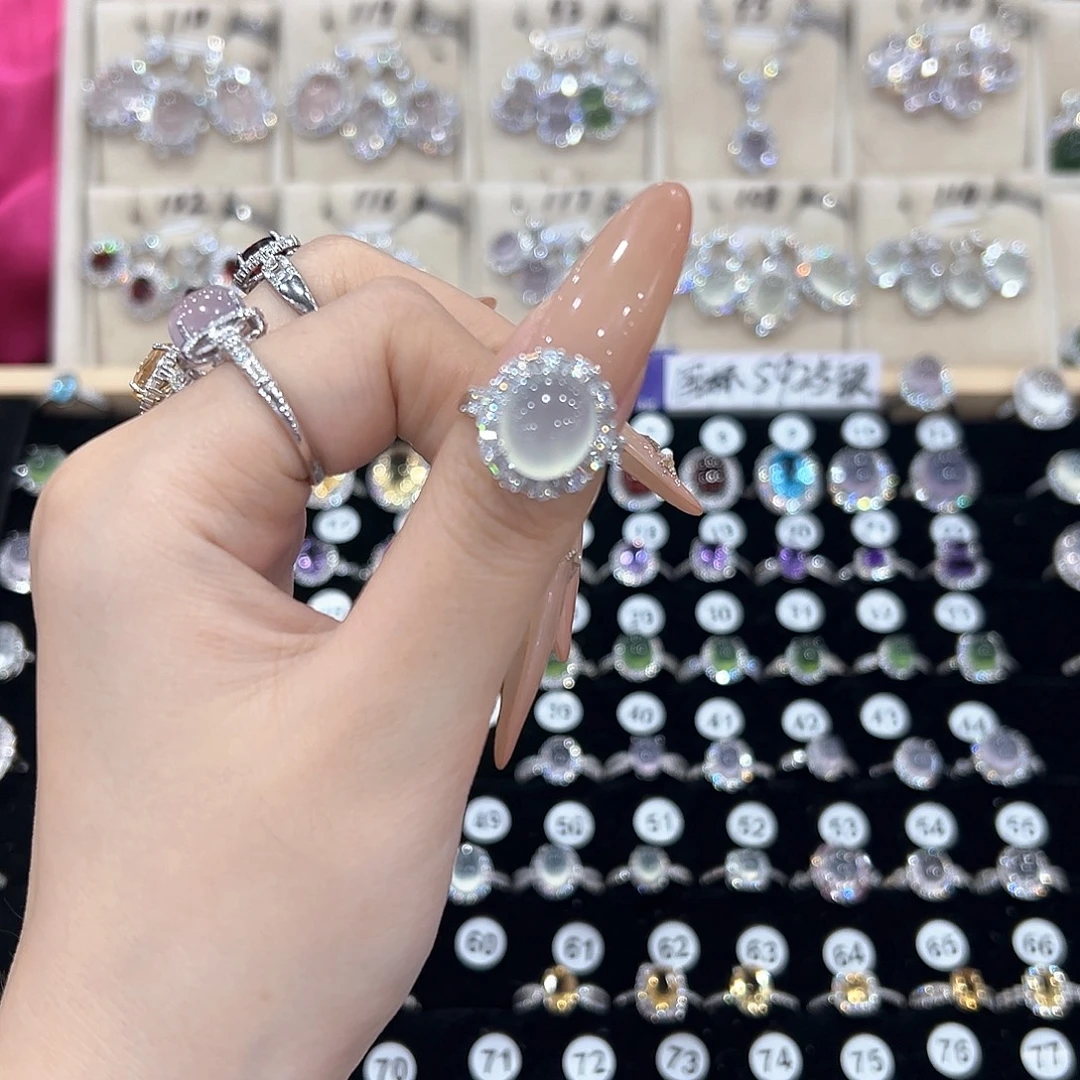 易***念戒指银S925镶嵌黄晶