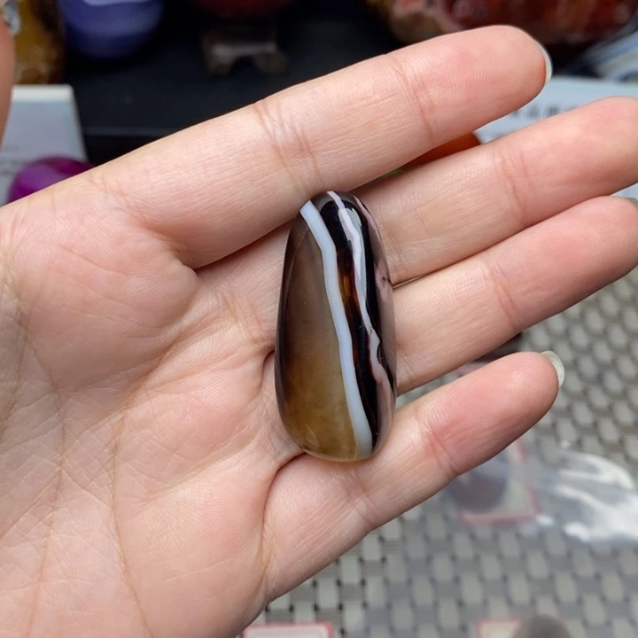野***琅未镶嵌原石玛瑙/玉髓打孔不退不换