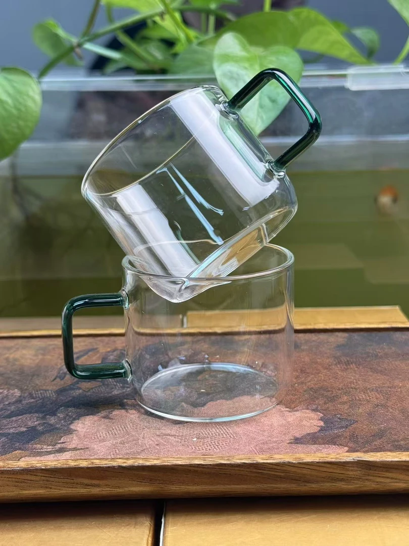 高硼硅玻璃对杯墨绿色（100cc）