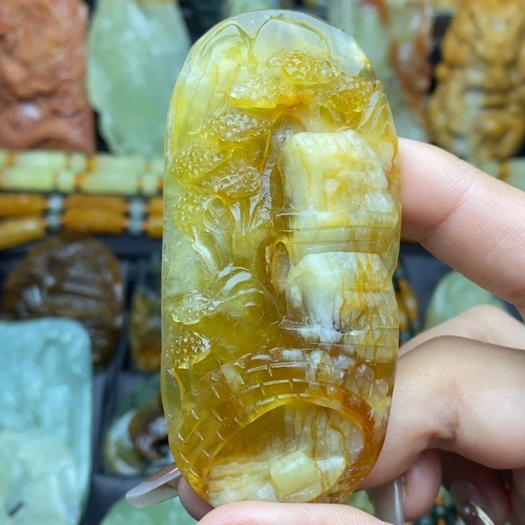 蛇纹石玉未镶嵌颈饰