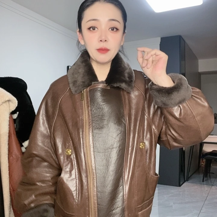 绵羊皮油蜡鹅绒M125斤内