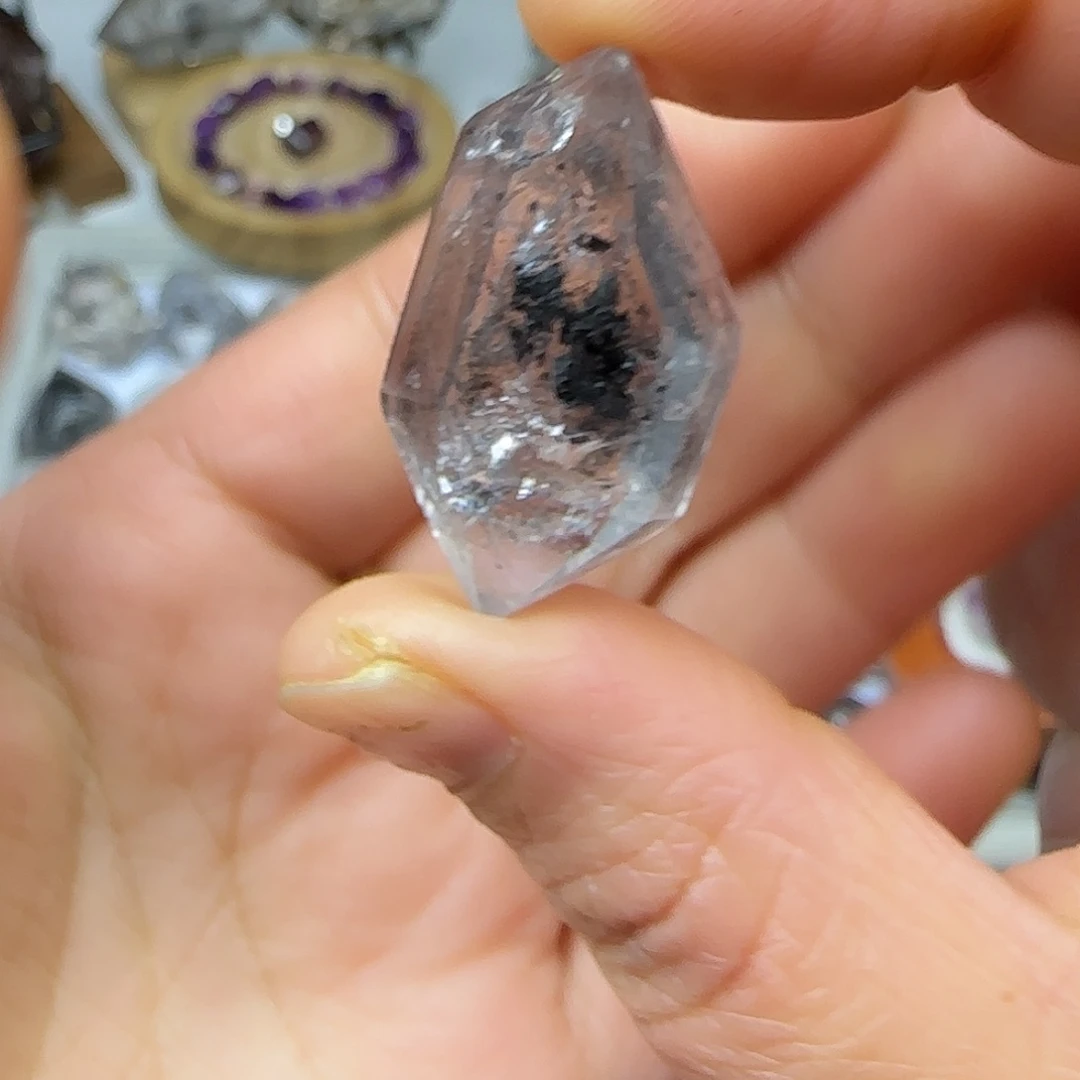 水晶珠宝半成品未镶嵌流沙水胆