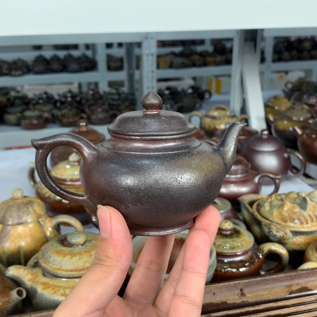 茶壶紫砂纯自然柴烧