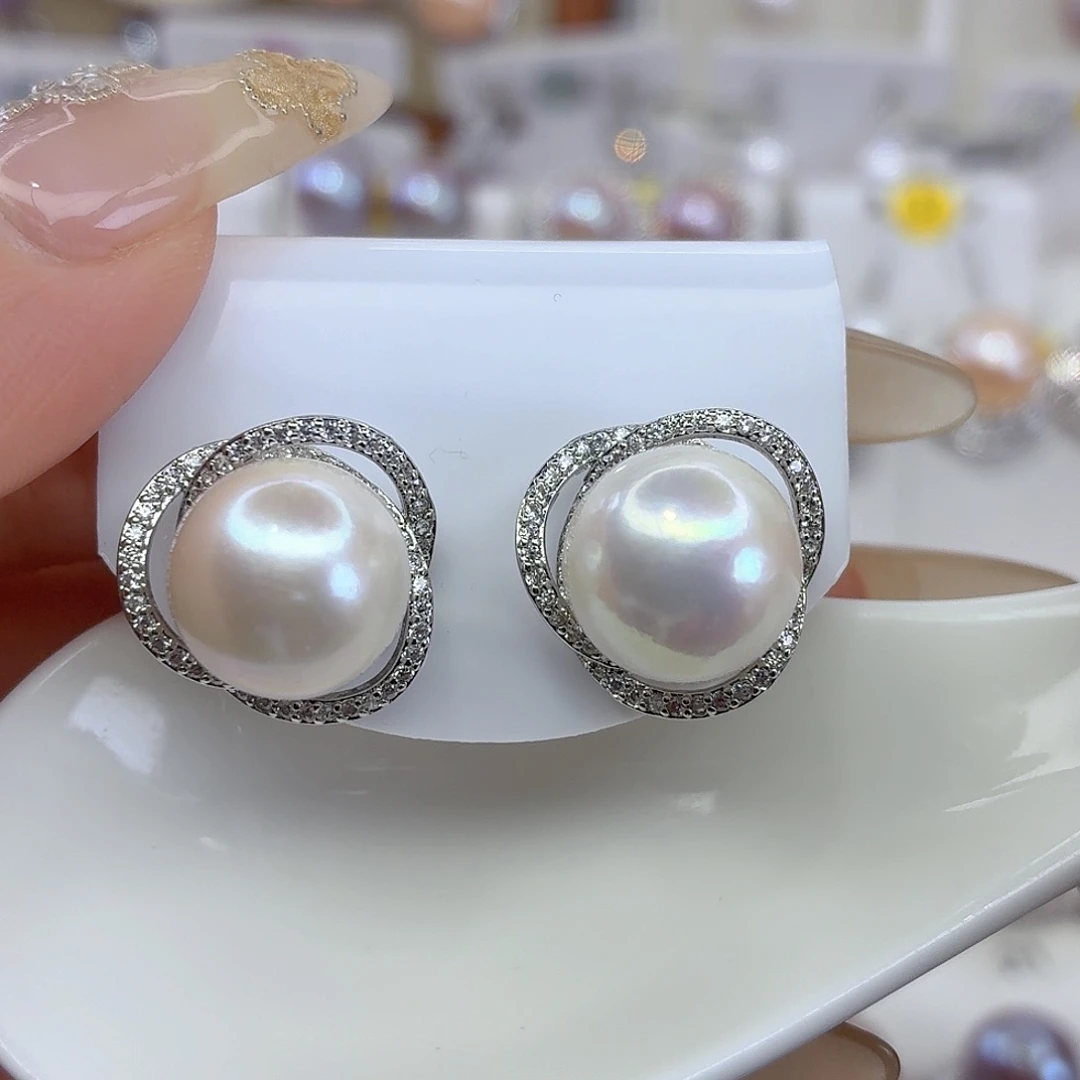 淡水珍珠耳饰未镶嵌F