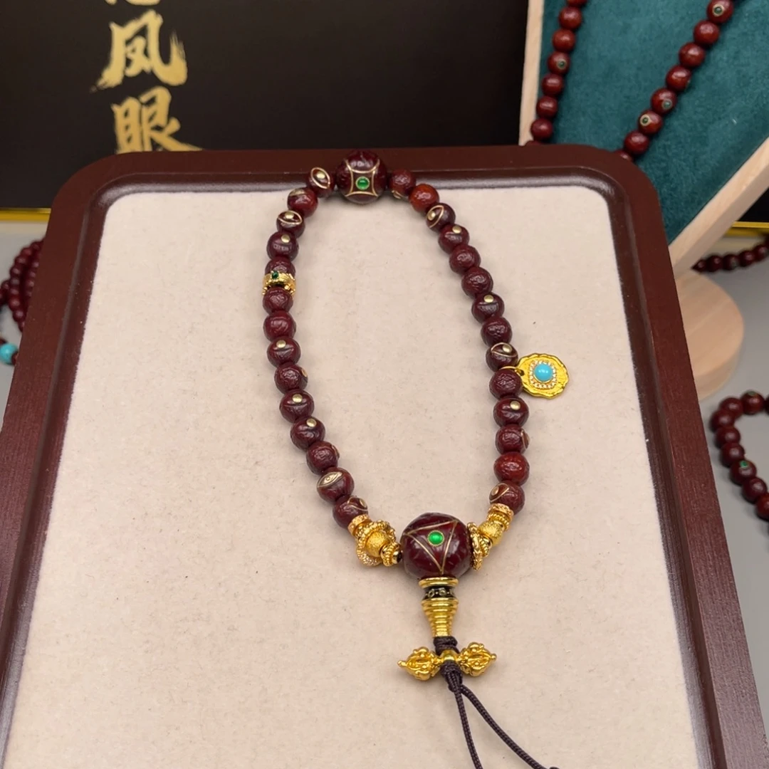 金***运凤眼菩提吊坠凤眼