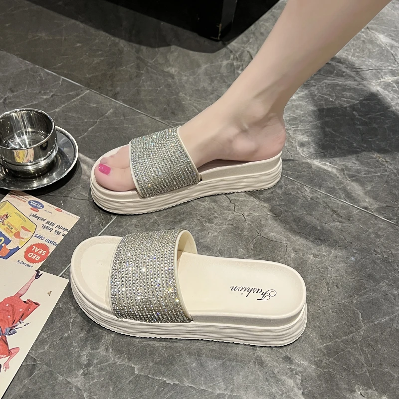 【大好康专属】2025爆款895-4满钻夏季百搭时尚外穿小香风女鞋