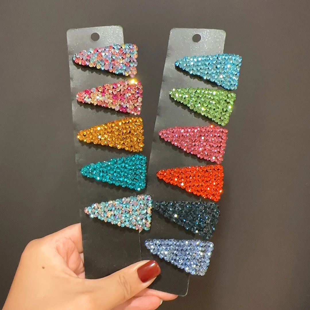 韩国施家钻BB夹小号立钻刘海夹5公分网红款侧边夹时尚边夹碎发夹