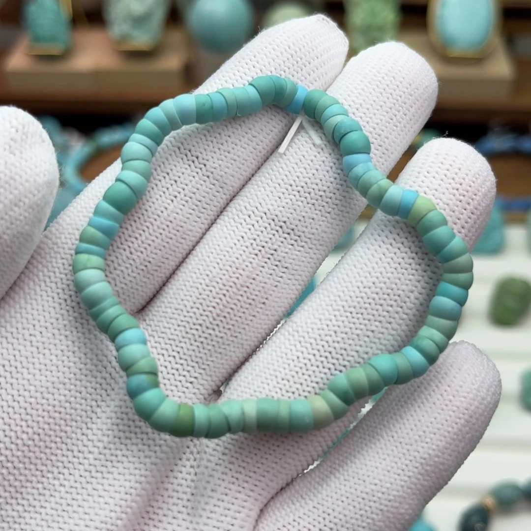 未镶嵌绿松石珠宝奇石炫彩丝绒大肠