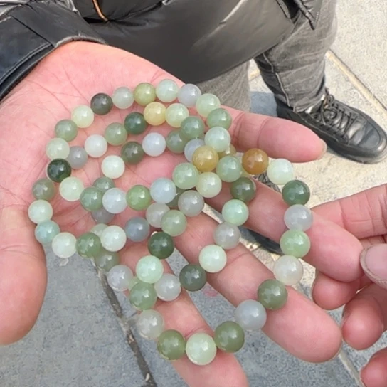 和田玉手链未镶嵌卡10多宝，特细料，多样性发一