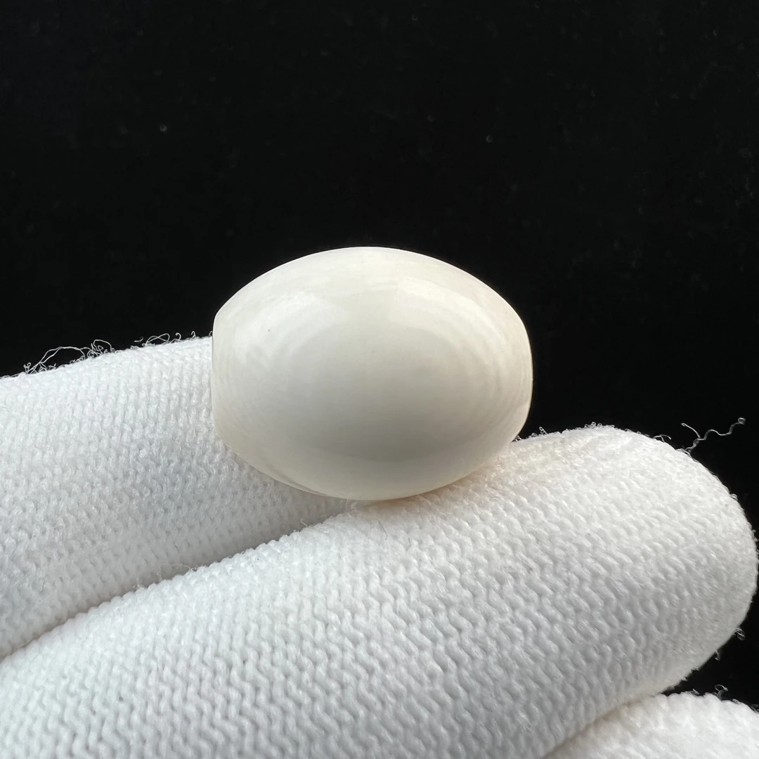 J4848天然猛犸牙 枣珠 桶珠 墩子 17.6*21.8mm支持鉴定 假一罚四