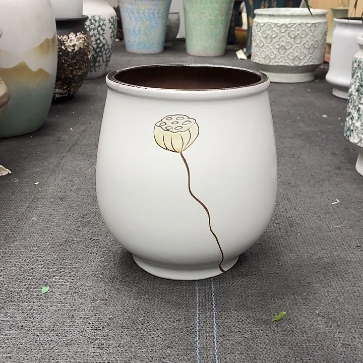 19×24 -粗陶花盆有孔-买买买