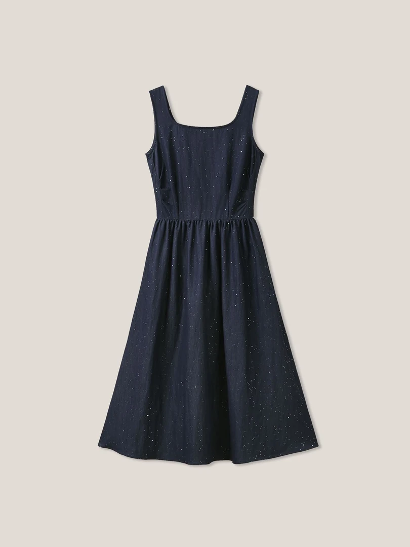 无袖高腰连衣裙法式赫本风背心裙背带裙裙子赫本风 DMM26168