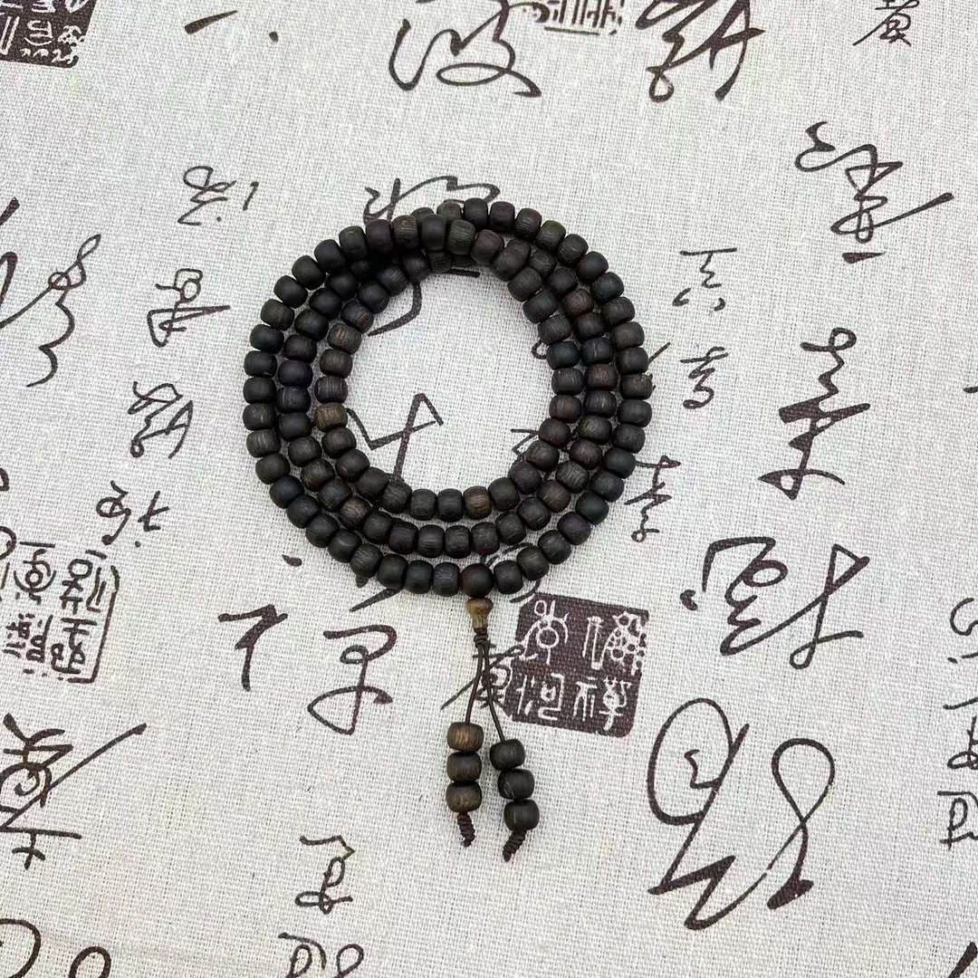 DZY019 沉香算盘珠项链尺寸约8*6mm 多样性发一件
