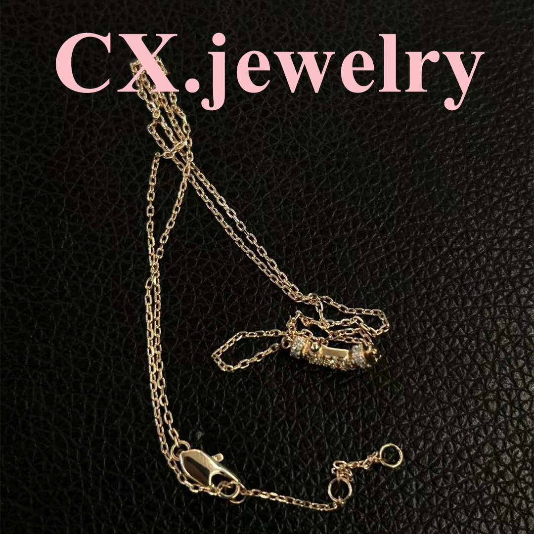 铜合金项链 玫瑰金马蹄项链 3045