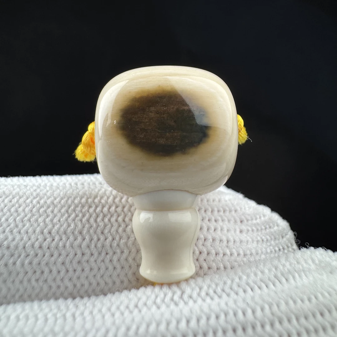 J9919天然猛犸牙藏式蓝眼三通 14.8*23*14mm一物一图 假一罚十
