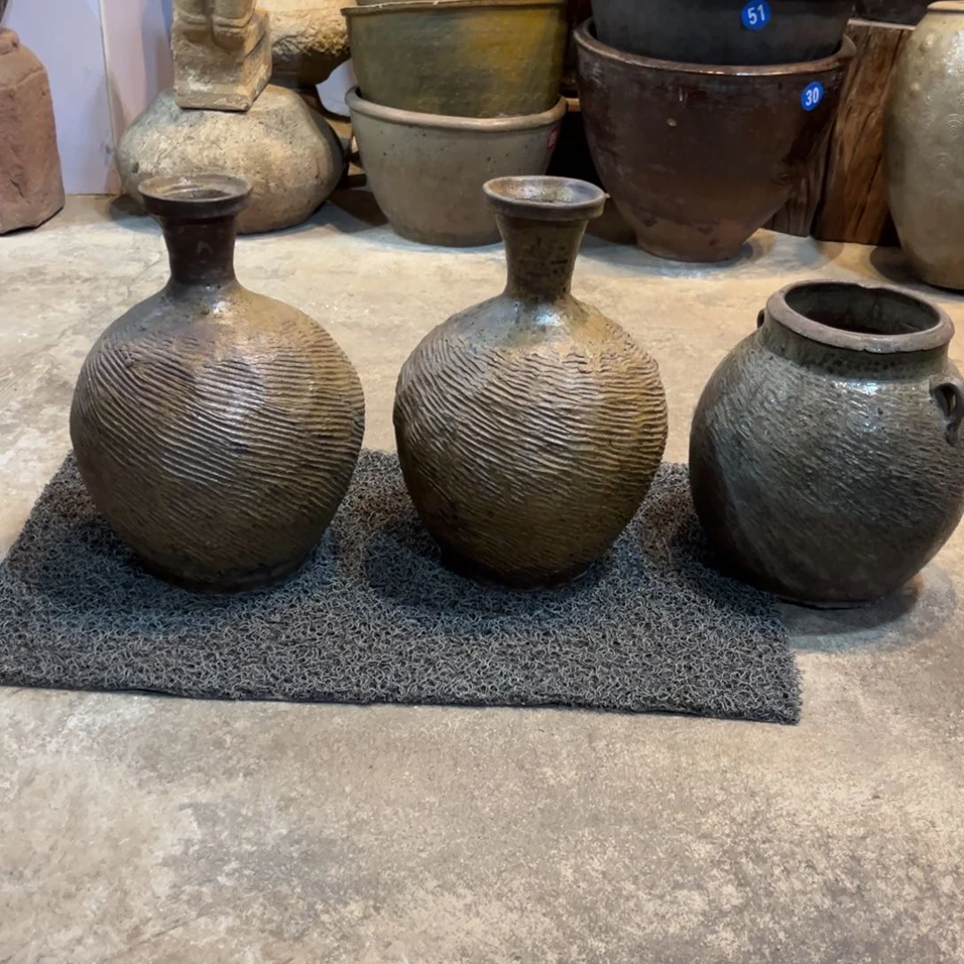 陶瓷可以放水可以插花老物件土