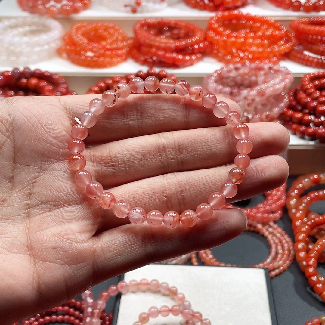 南红玛瑙未镶嵌手链
