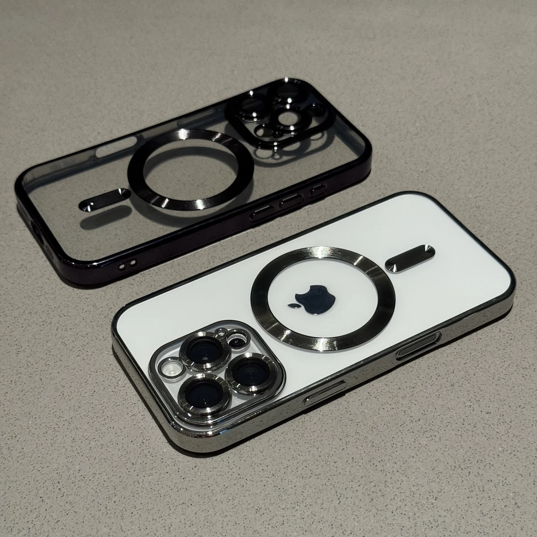 电镀磁吸带镜头膜适用iPhone17promax透明苹果16手机壳14/13/12硬