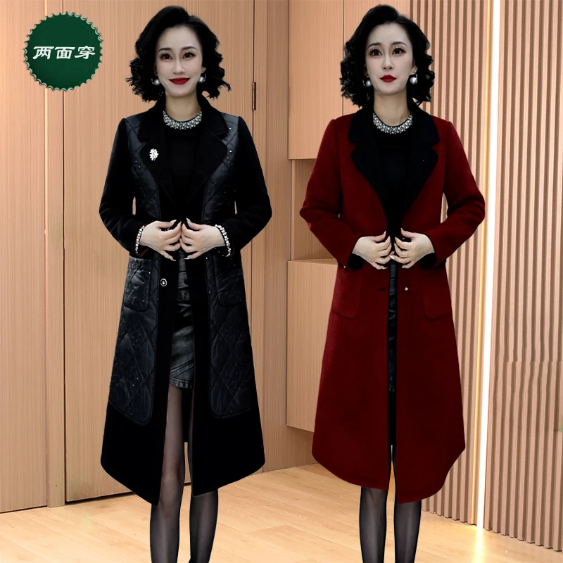 【两面穿】冬季时尚高端中长款加厚小个子修身显瘦棉衣棉服外套