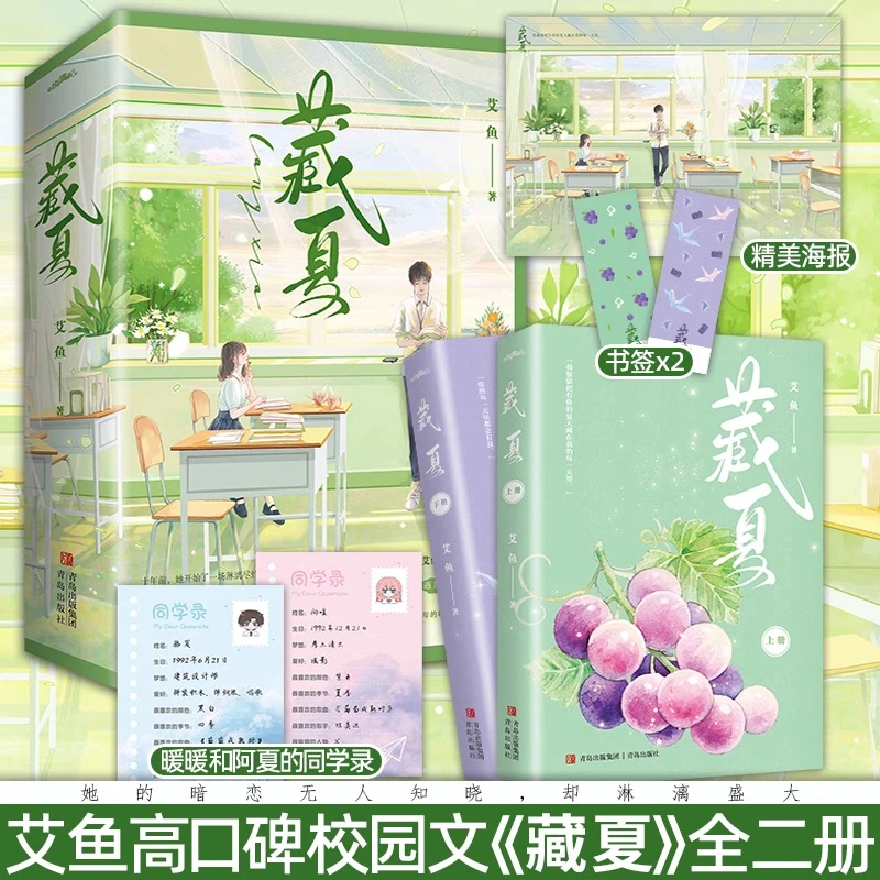 正版藏夏全套2册艾鱼暖心口碑之作青春文学校园爱情现代暗恋文小