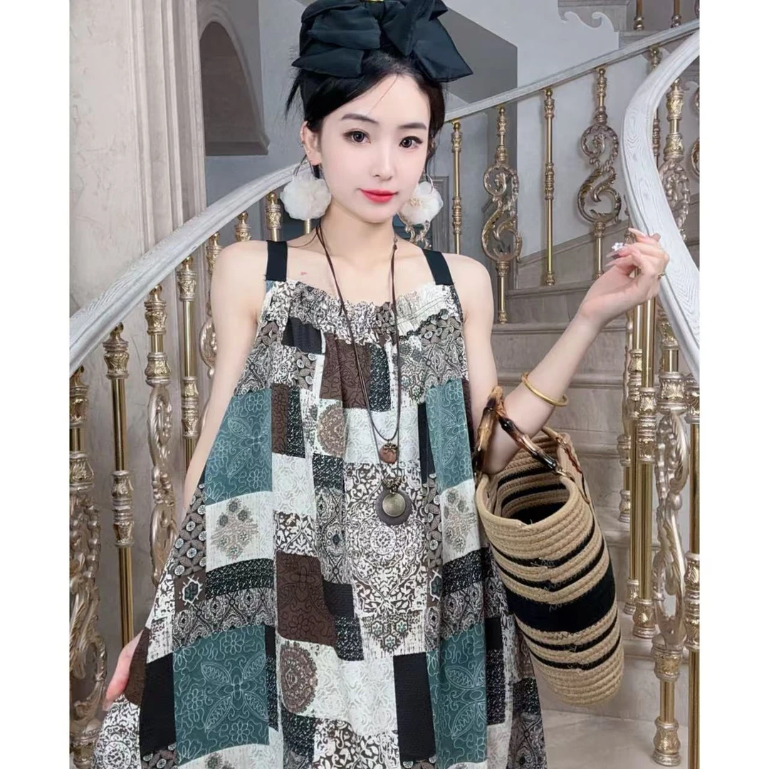 十一专属【伯拉图】春夏新款百搭时尚大码连衣裙碎花女装