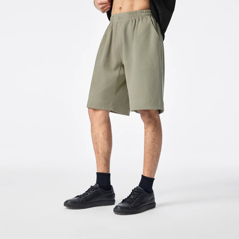 BODYDREAM 夏季短裤男裤子宽松休闲裤纯色破洞运动薄款五分卫裤