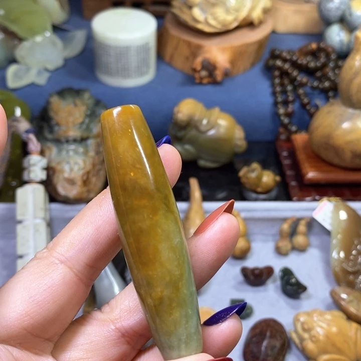 蛇纹石玉花玉勒子未镶嵌