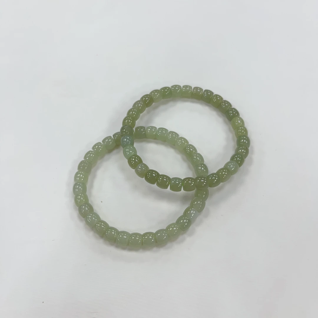 天然和田玉直切手串约6x7mm多样性拍一发一ww