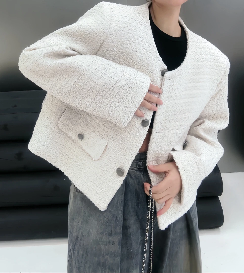 23-633新款、多口袋小香风外套525-3（22）