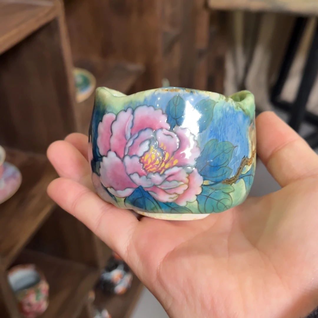 柴烧手工手绘陶瓷