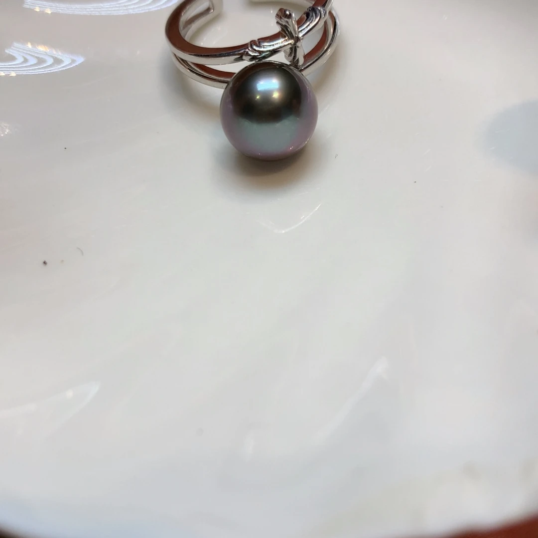 海水珍珠戒指银S925镶嵌