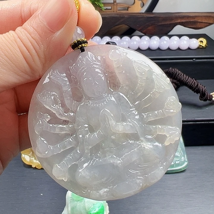 颈饰未镶嵌翡翠天然A货翡翠挂件