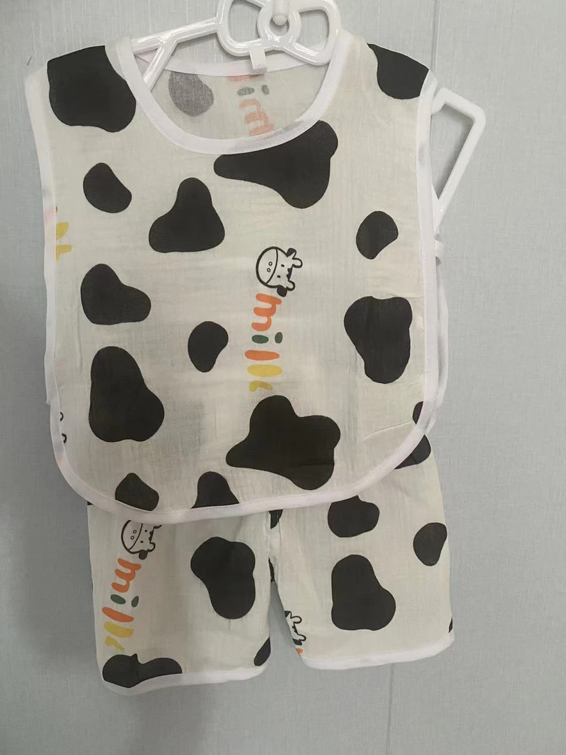 宝宝纱布双层琵琶套装儿童