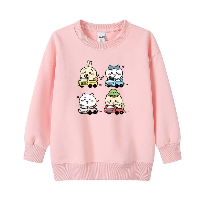 chiikawa吉伊卡哇乌萨奇小八卫衣男女儿童秋冬圆领长袖上衣可爱