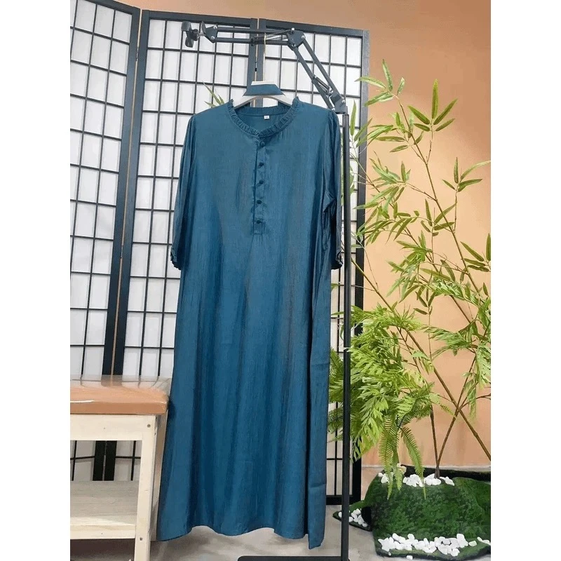 洒蓝2025新款连衣裙时尚修身内搭打底显瘦中长款裙子