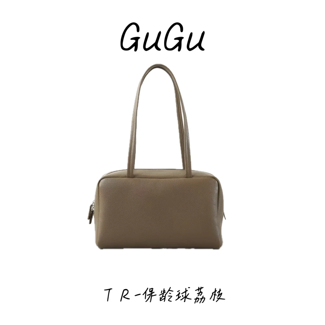 古古的包【TR-astra保龄球】单肩简约真皮牛皮头层腋下女包