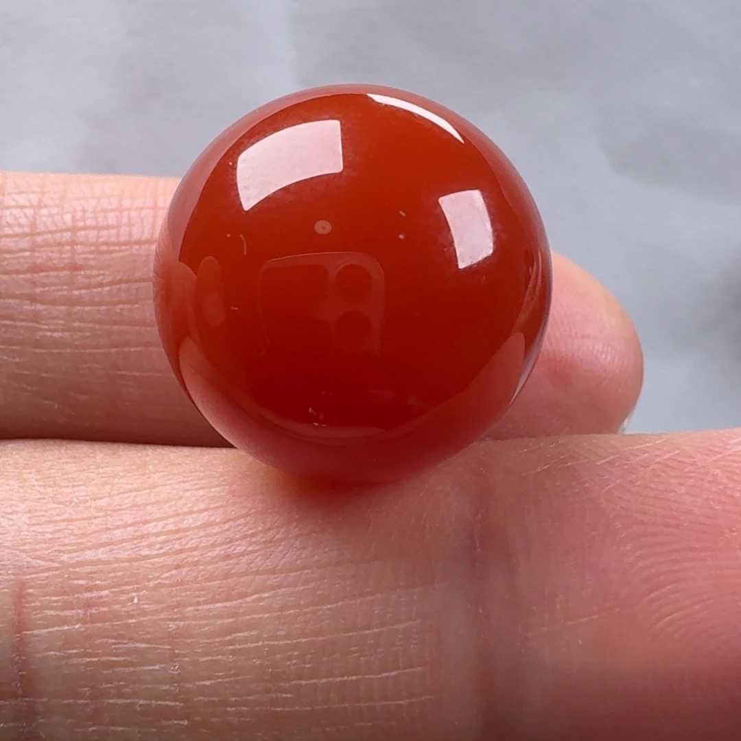 南红玛瑙未镶嵌圆珠17.2