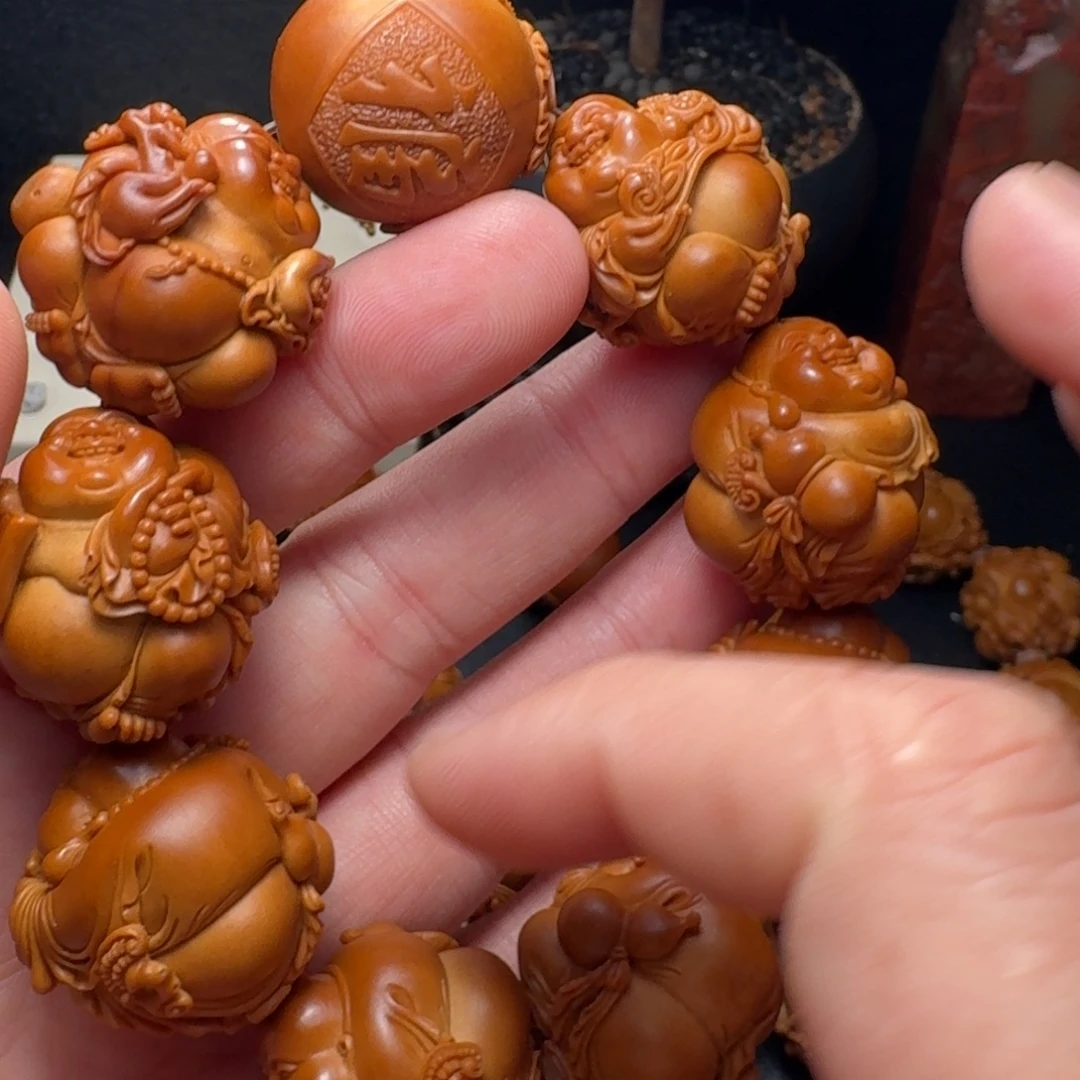 山***子橄榄核手串/手链弥勒