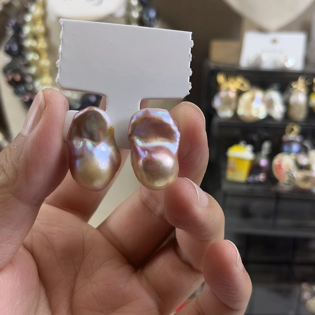 未镶嵌淡水珍珠耳饰夏****【纯恬】