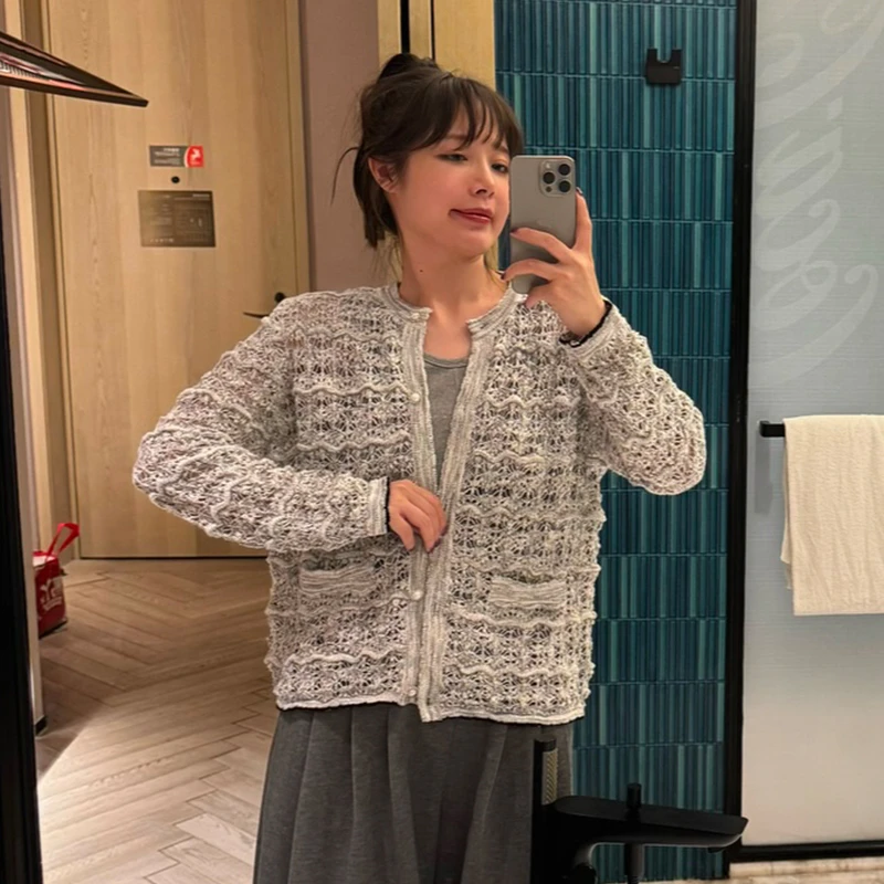 BETTER JOELAY-【简约素锦】针织毛衣针织衫开衫温柔韩版LL5791