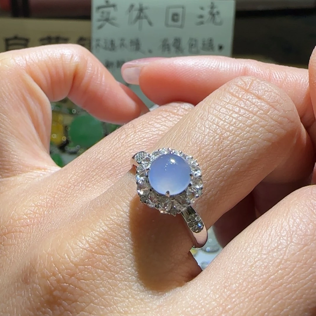 【闪购商品】翡翠戒指18K金镶嵌缅甸